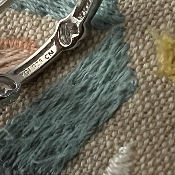 STERLING SILVER HEART BAND 925 - Picture 2 of 4